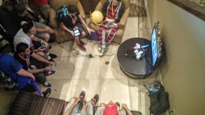 Gaming in the lobby
