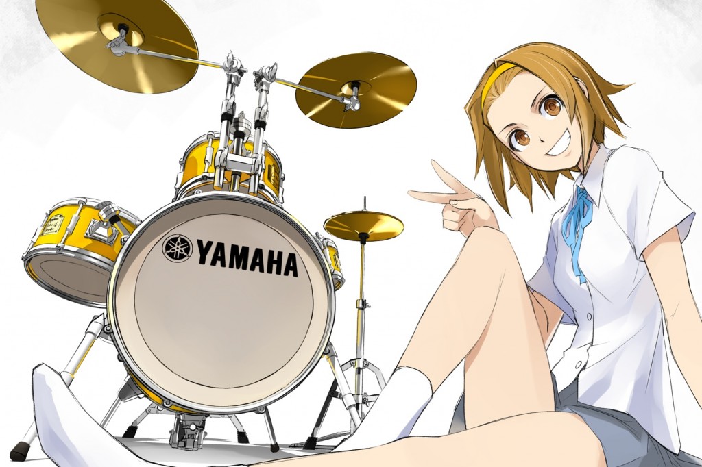 Yellow Rick Marotta Signature Yamaha Hipgig Drum kit with an add-on floor Tom, Cymbal set from Avedis Zildjian, and Ritsu Tainaka